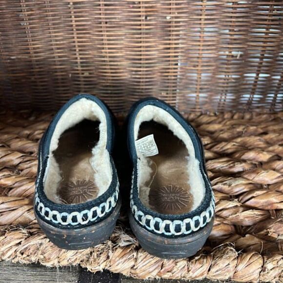 UGG Australia Women's Black Kohala Slipper Comfort Leather Mules Shoes Size 7 - Picture 4 of 8